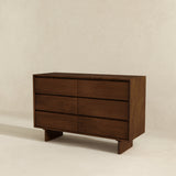 Dubrovnik Mid Century Modern Walnut Dresser With 6 Drawers - AFC01825 - Luna Furniture