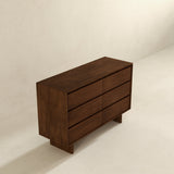 Dubrovnik Mid Century Modern Walnut Dresser With 6 Drawers - AFC01825 - Luna Furniture