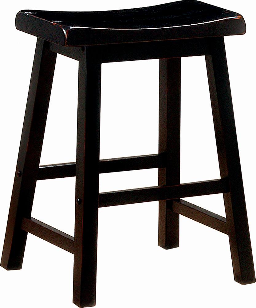 Durant Black Wooden Counter Height Stools, Set of 2 from Coaster - Luna Furniture