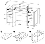 Dylan 4-Drawer Lift Top Office Desk from Coaster - Luna Furniture