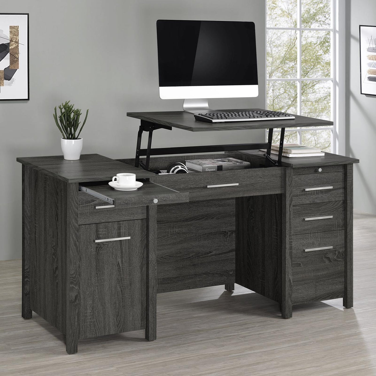 Dylan 4-Drawer Lift Top Office Desk from Coaster - Luna Furniture