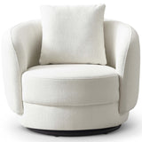 Dylan Boucle Lounge Chair Cream - AFC00483 - Luna Furniture