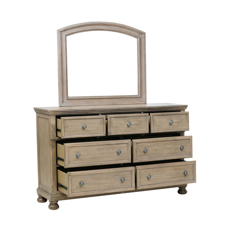 Bethel Wire Brushed Gray Sleigh Storage Platform Bedroom Set from Homelegance - Luna Furniture