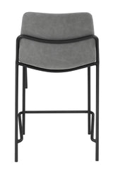 Earnest Gray/Black Solid Back Upholstered Counter Height Stools, Set of 2 from Coaster - Luna Furniture