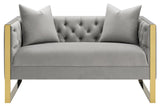 Eastbrook Tufted Back Loveseat Gray from Coaster - Luna Furniture