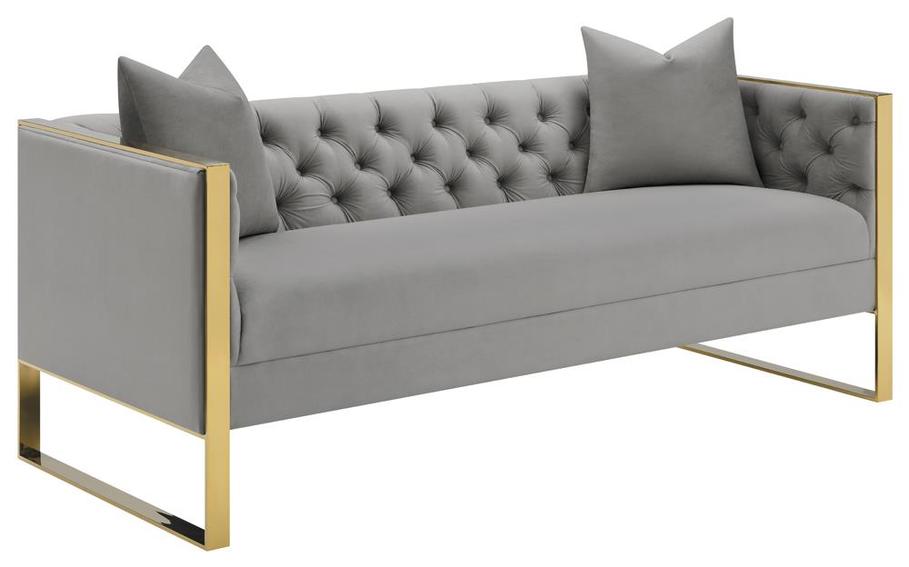 Eastbrook Tufted Back Sofa Grey - 509111 - Luna Furniture