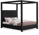 Eden Boucle Fabric King Bed (3 Boxes) Black from Meridian - Luna Furniture