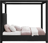 Eden Boucle Fabric King Bed (3 Boxes) Black from Meridian - Luna Furniture