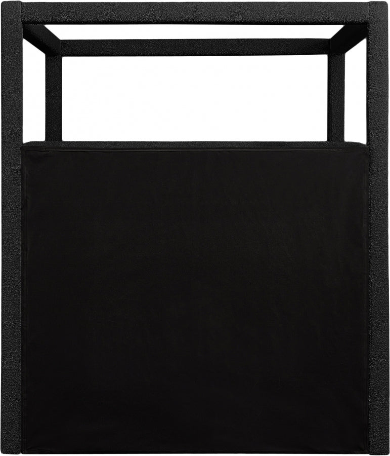 Eden Boucle Fabric King Bed (3 Boxes) Black from Meridian - Luna Furniture