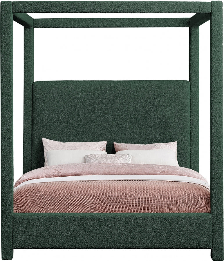 Eden Boucle Fabric Queen Bed (3 Boxes) Green from Meridian - Luna Furniture