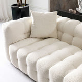 Eden Modern Tufted Chesterfield Boucle Fabric Sofa Cream - AFC00157 - Luna Furniture