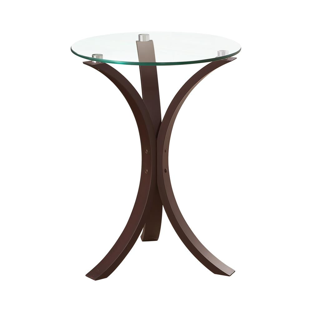 Edgar Cappuccino Round Accent Table from Coaster - Luna Furniture