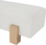 Edison Chenille Fabric Bench Cream from Meridian - Luna Furniture