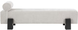 Edison Chenille Fabric Bench Grey from Meridian - Luna Furniture