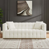 Eleanor Mid-Century Modern  Sofa Beige Boucle - AFC00475 - Luna Furniture