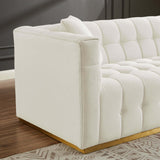 Eleanor Mid-Century Modern  Sofa Beige Boucle - AFC00475 - Luna Furniture