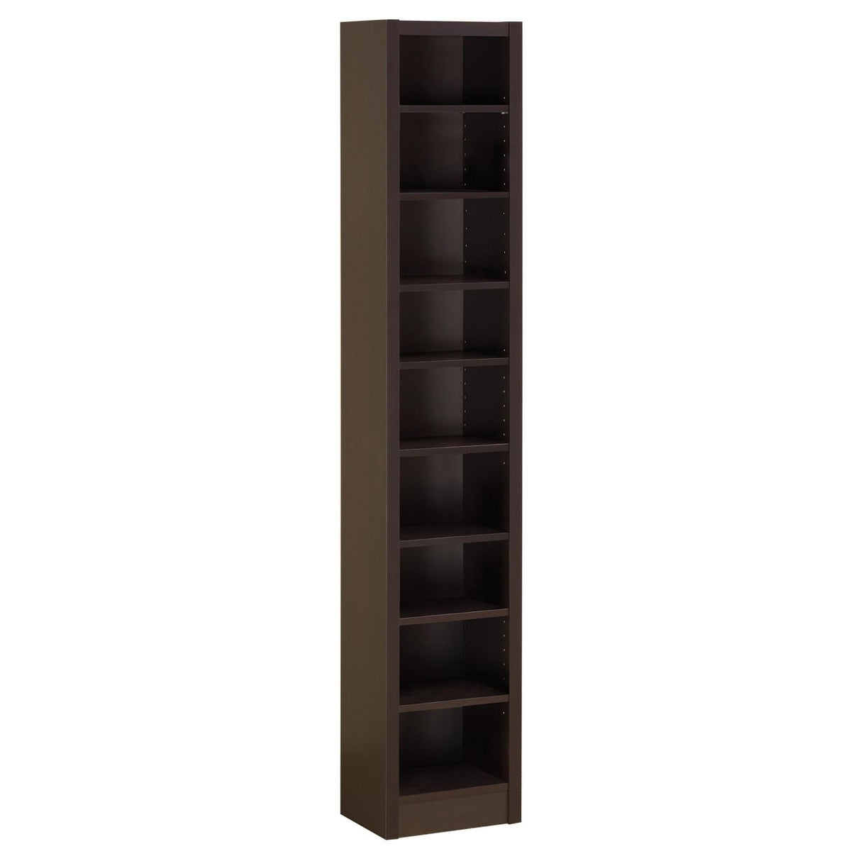 Eliam Cappuccino Rectangular Bookcase with 2 Fixed Shelves from Coaster - Luna Furniture