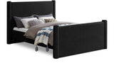 Elias Boucle Fabric Full Bed Black from Meridian - Luna Furniture