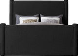 Elias Boucle Fabric Full Bed Black from Meridian - Luna Furniture