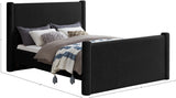 Elias Boucle Fabric Full Bed Black from Meridian - Luna Furniture