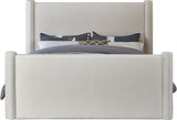 Elias Velvet Full Bed Cream from Meridian - Luna Furniture