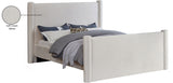 Elias Velvet Full Bed Cream from Meridian - Luna Furniture