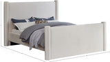 Elias Velvet Full Bed Cream from Meridian - Luna Furniture