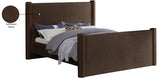 Elias Velvet King Bed Brown from Meridian - Luna Furniture