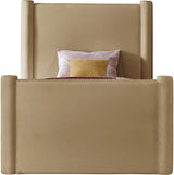 Elias Velvet Twin Bed Camel from Meridian - Luna Furniture