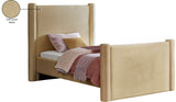 Elias Velvet Twin Bed Camel from Meridian - Luna Furniture