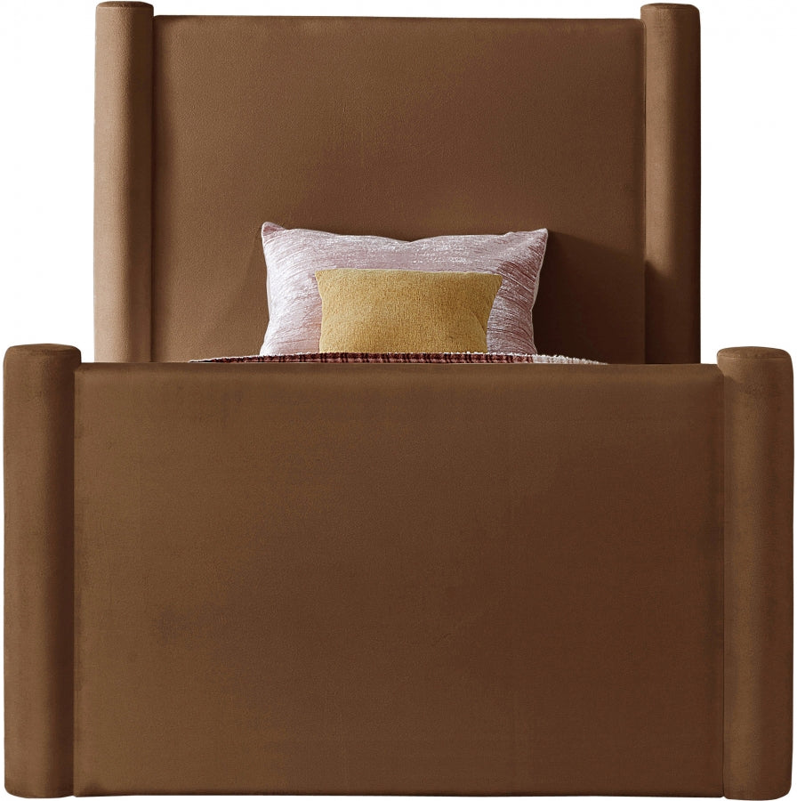 Elias Velvet Twin Bed Saddle from Meridian - Luna Furniture