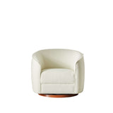 Elise Swivel Chair Cream Boucle - AFC01809 - Luna Furniture