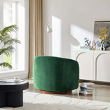 Elise Swivel Chair Dark Green Velvet - AFC01810 - Luna Furniture