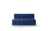 Elisha Navy Velvet Double Chaise Sectional - ELISHANAVY-SEC - Luna Furniture