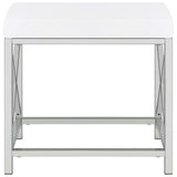 Eliza 2-piece Vanity Set with Hollywood Lighting White and Chrome - 936164 - Luna Furniture