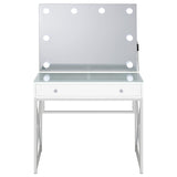 Eliza 2-piece Vanity Set with Hollywood Lighting White and Chrome - 936164 - Luna Furniture