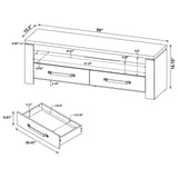 Elkton 2-drawer Engineered Wood 59" TV Stand Mango from Coaster - Luna Furniture