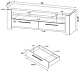 Elkton 2-drawer TV Console Weathered Grey - 701979 - Luna Furniture