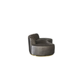 Ella Gray Velvet Curved Sectional - ELLAGRAY-SEC - Luna Furniture