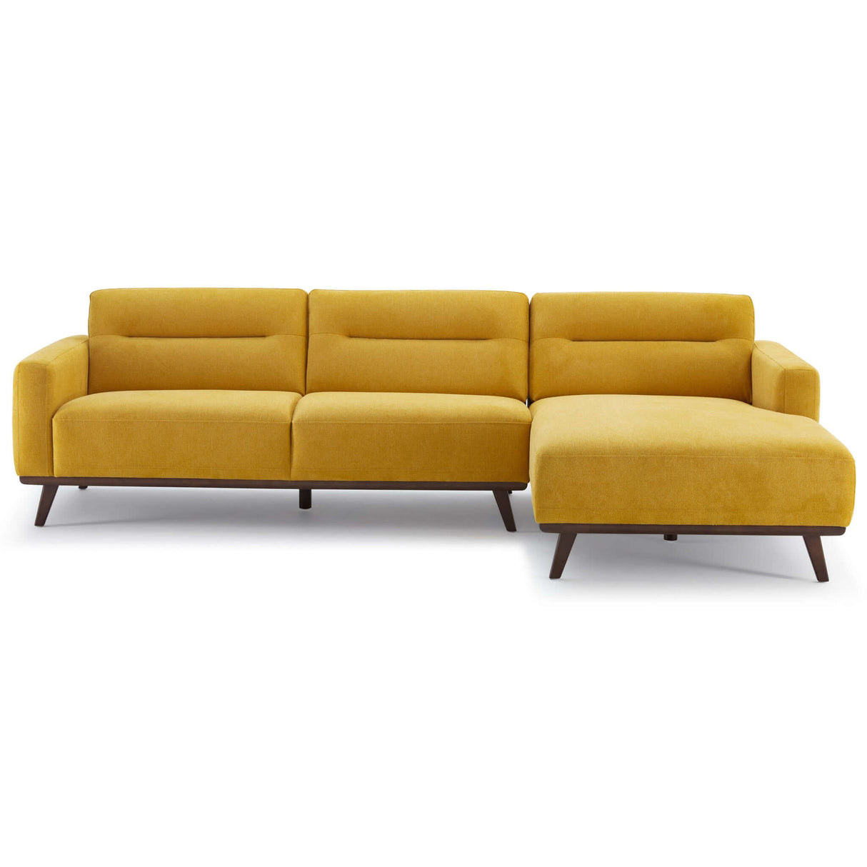 Ella L-Shaped Dark Yellow Linen Left Sectional Couch Rigt-Sectional - AFC01841 - Luna Furniture