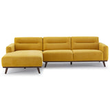 Ella L-Shaped Dark Yellow Linen Left Sectional Couch Rigt-Sectional - AFC01841 - Luna Furniture