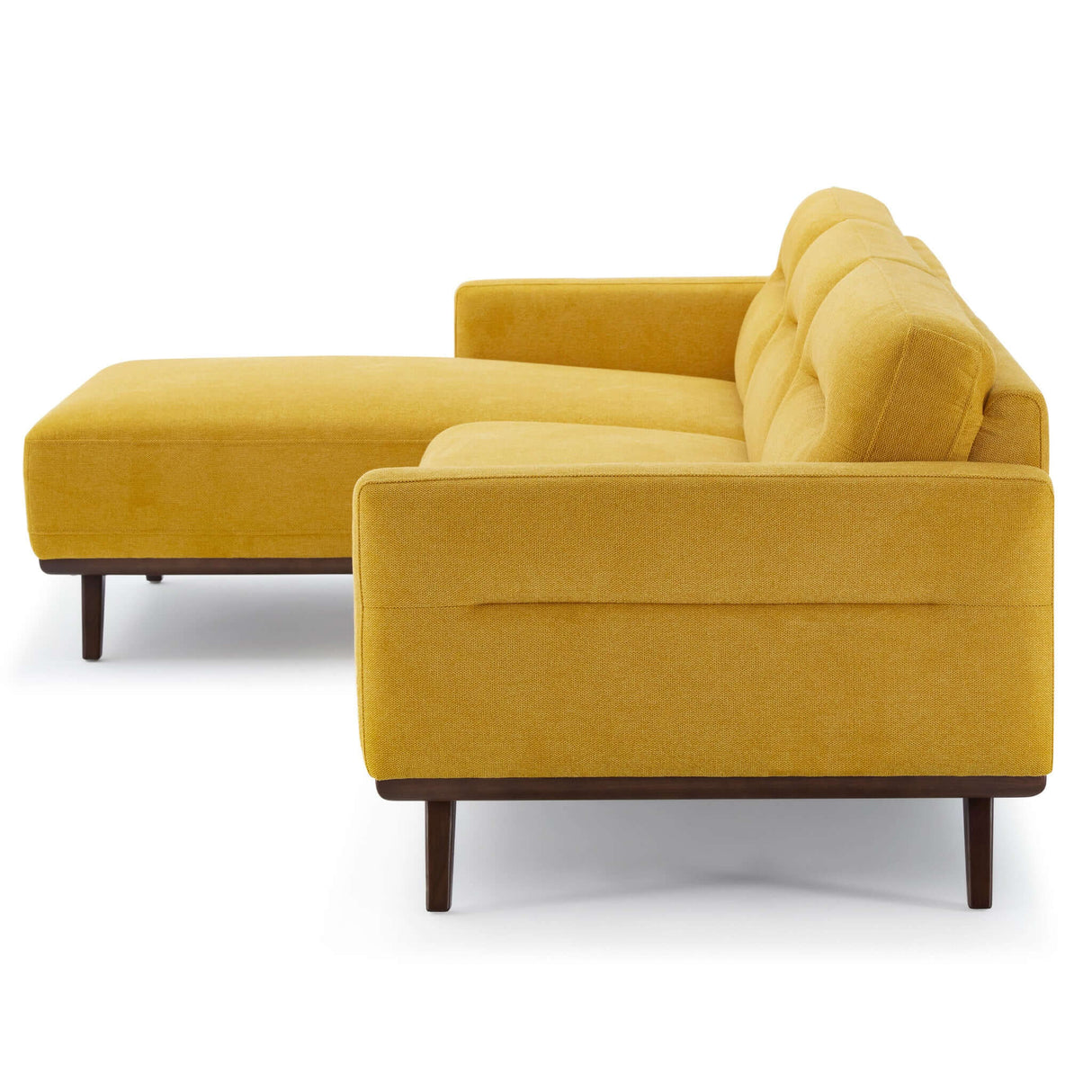 Ella L-Shaped Dark Yellow Linen Left Sectional Couch Rigt-Sectional - AFC01841 - Luna Furniture