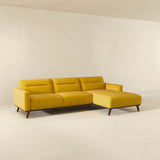 Ella L-Shaped Dark Yellow Linen Left Sectional Couch Rigt-Sectional - AFC01841 - Luna Furniture