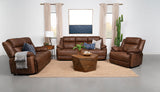 Ellington 3-piece Upholstered Padded Arm Sofa Set Dark Brown from Coaster - Luna Furniture