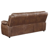 Ellington 3-piece Upholstered Padded Arm Sofa Set Dark Brown from Coaster - Luna Furniture