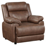 Ellington Dark Brown Upholstered Padded Arm Accent Chair from Coaster - Luna Furniture