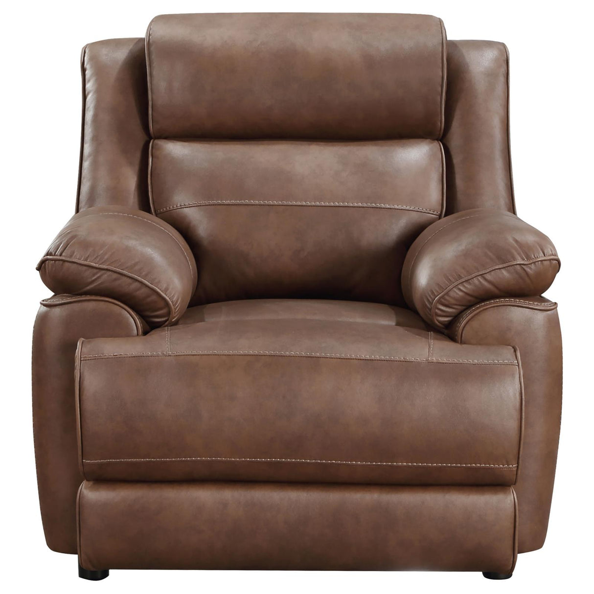 Ellington Dark Brown Upholstered Padded Arm Accent Chair from Coaster - Luna Furniture