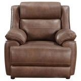 Ellington Dark Brown Upholstered Padded Arm Accent Chair from Coaster - Luna Furniture