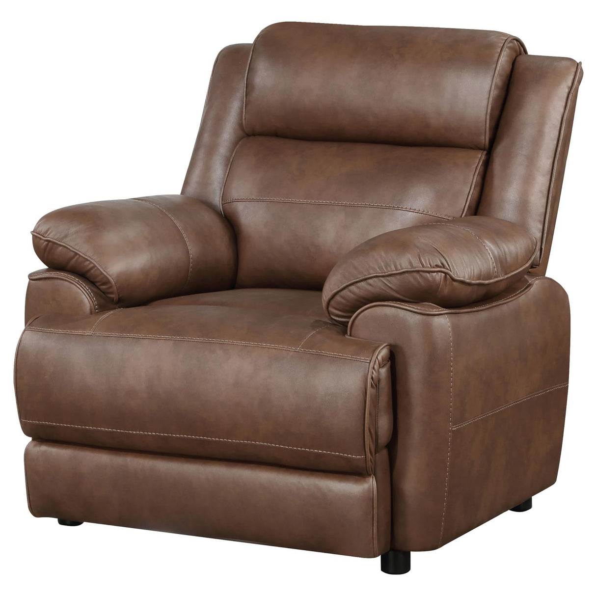 Ellington Dark Brown Upholstered Padded Arm Accent Chair from Coaster - Luna Furniture