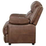 Ellington Dark Brown Upholstered Padded Arm Accent Chair from Coaster - Luna Furniture